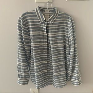 J. Crew Flowy Stripes Button Down Shirt